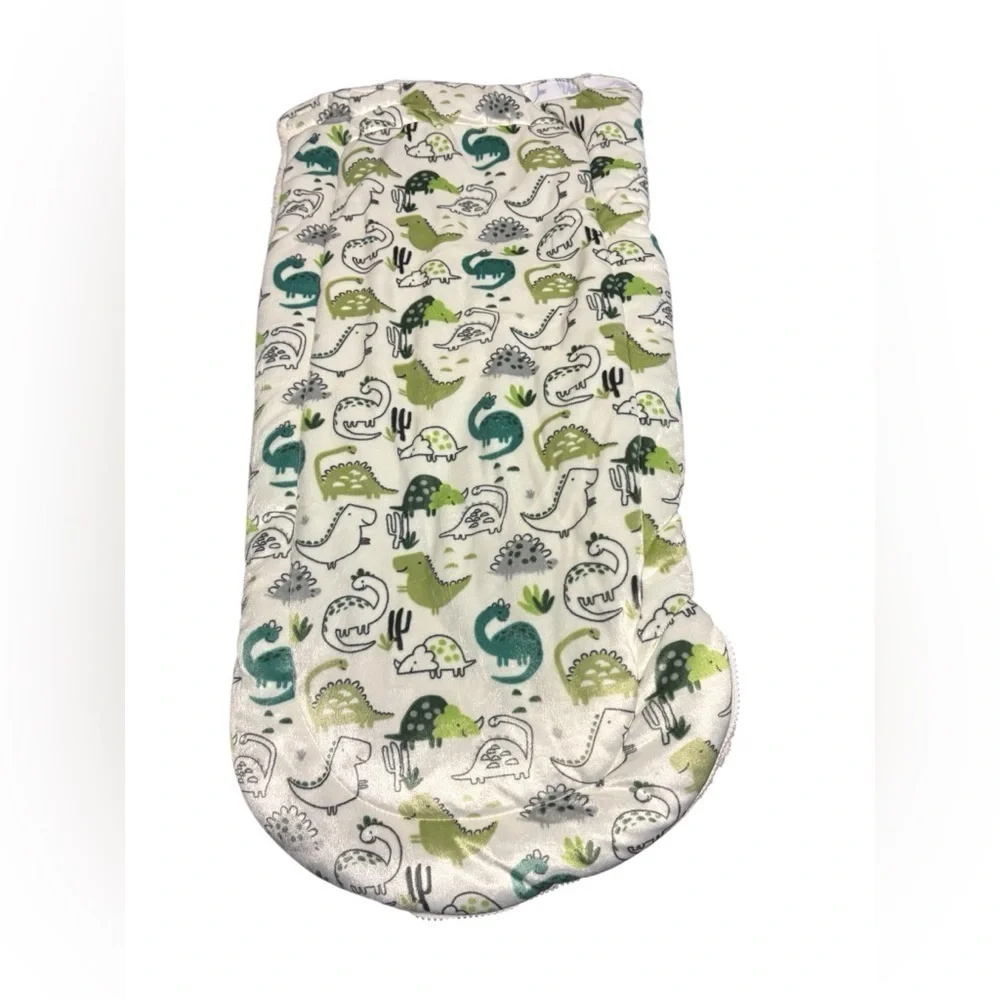 Dinosaur Print Baby Swaddle Blanket And 8 baby bibs